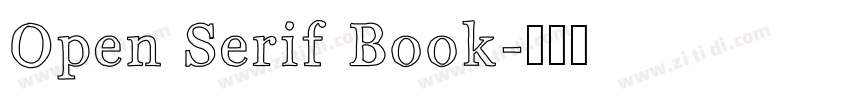 Open Serif Book字体转换
